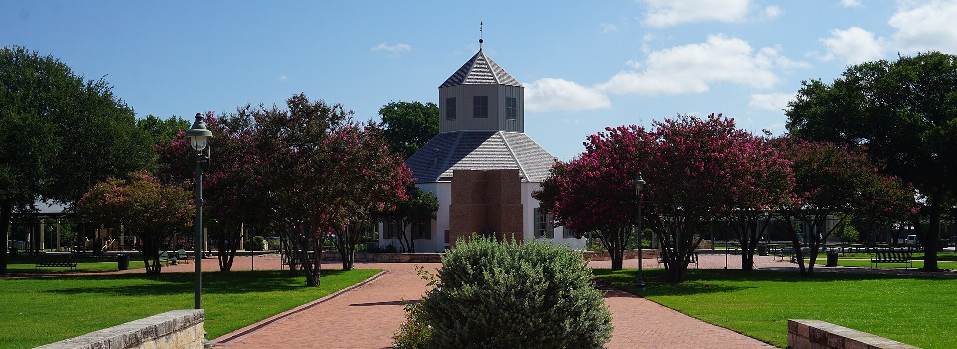 Marktplatz and Vereins Kirche in Fredericksburg, Texas